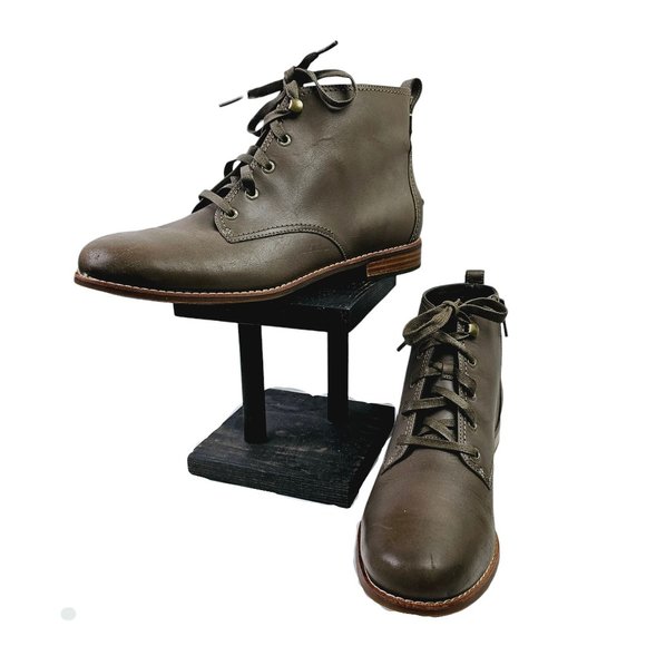 Sperry Topsider, Women's Green Ankle Bootie Lace-up, Leather, Dress Boot, 9M - Picture 1 of 10